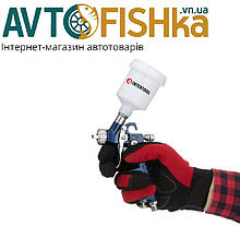 Пістолет пофарбований HVLP MINI d-1.0 з верхом. пласт. 125мл, синій