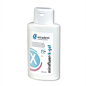 Фторидний гель miradent Mirafluor k-gel, зі смаком полуниці (0,615%) дитячий (від 6 років), 250 мл