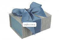 Итальянская подарочная коробка серо-синяя (13.5*10 см) 2 штуки
