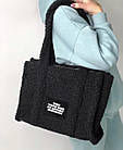 Сумочка жіноча Tote bag стильна на блискавці хутро тедді 40*28 см у різних кольорах Astory, фото 2