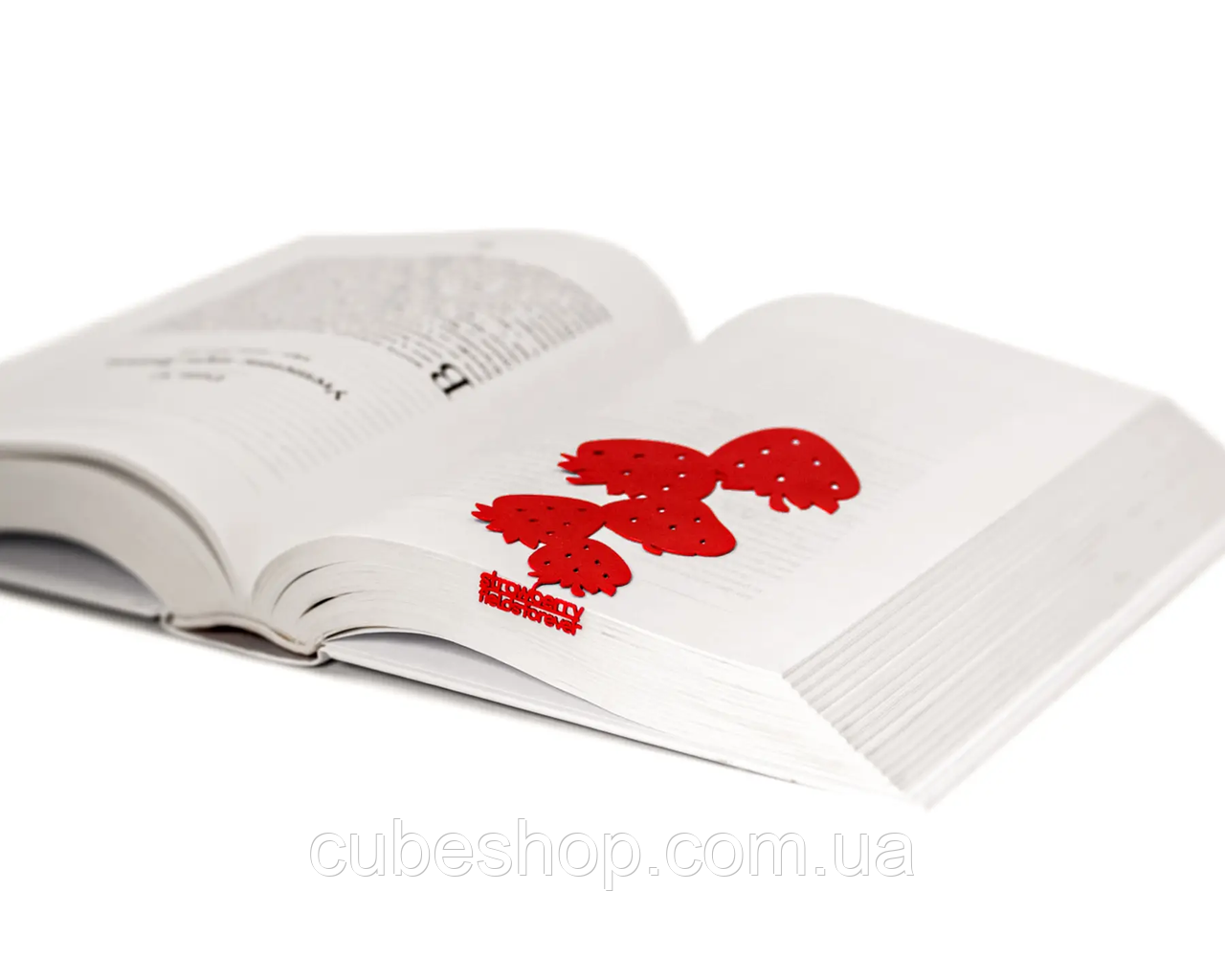 Закладка для книг "Сунична галявина" (червоний)