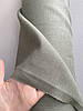 Лляна сорочково-платтєва тканина кольору хакі, 100% льон, колір 594, фото 8