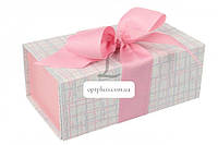 Итальянская подарочная коробка серо-розовая (18*10 см) 2 штуки