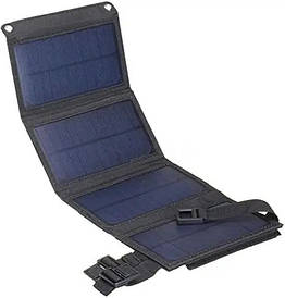 Зарядний пристрій Solar Powerbank MP04B 20 W на сонячних батареях Чорний