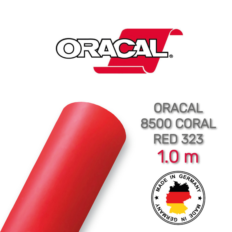 Oracal 8500 Coral Red 323 1.0 m (Світлорозсіювальна коралово-червона плівка)