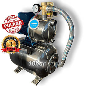 Насосна станція 50 л нержавійка GRANDWATER JET 100S 1.1 кВт гарантія 3 роки
