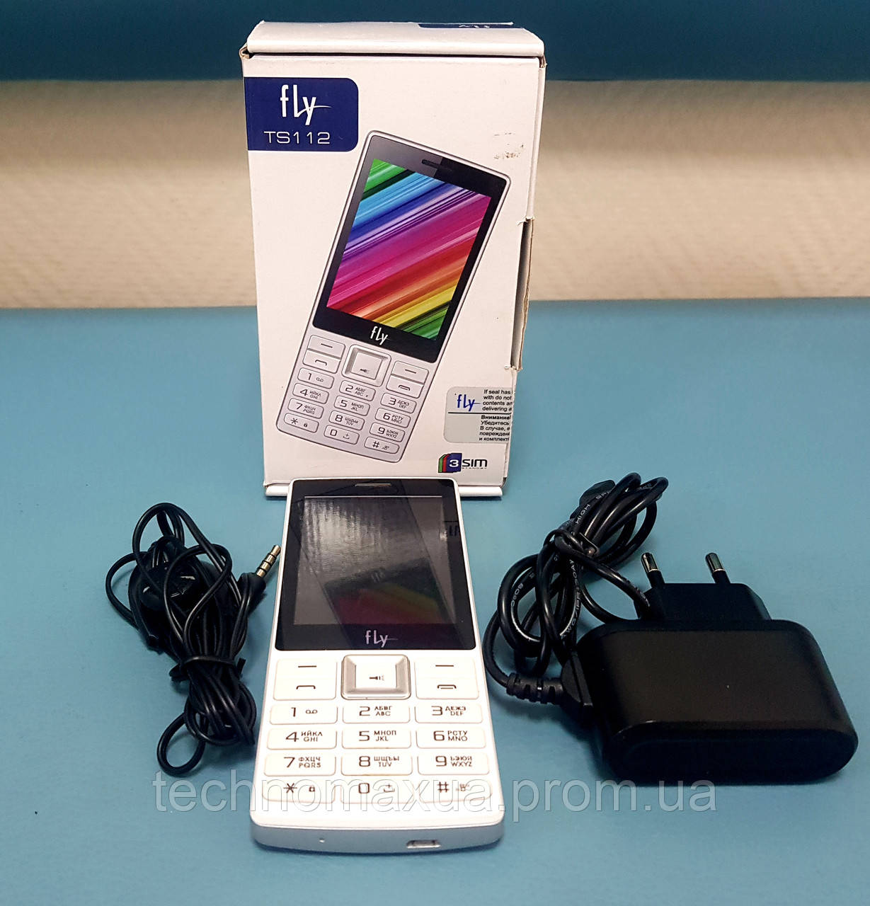 Мобильный телефон б/у Fly TS112 White полностью рабочий, цена 500 грн ...