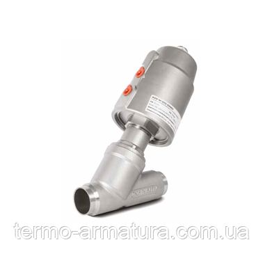 Пневматичний клапан PTFE нержавіючий муфтовий Ру 8 Ду 50