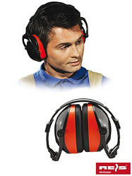 Захисні навушники червоні з чорними вставками OSC BC