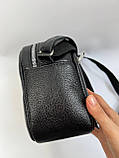 Жіноча шкіряна маленька сумка чорного кольору, фото 8