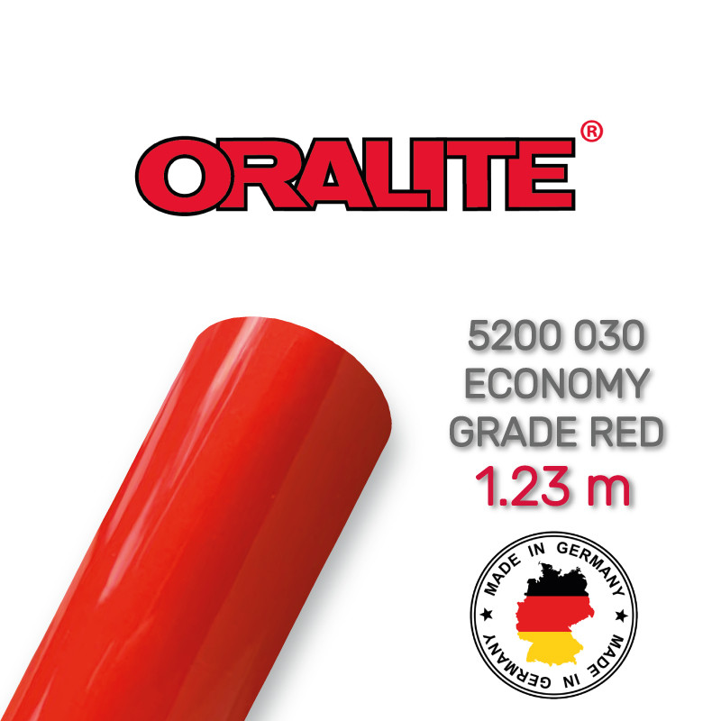 Світловідбиваюча червона плівка (економ) - ORALITE 5200 030 Economy Grade Red 1.235 м