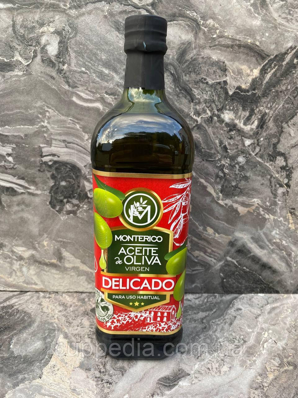Оливкова олія Monterico Aceite de Oliva Delicato першого холодного віджиму 1л, фото 1
