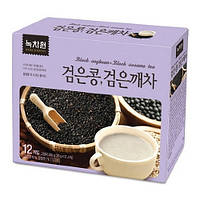 Чай з чорних бобів та чорного кунжуту Nokchawon (12 стіків).