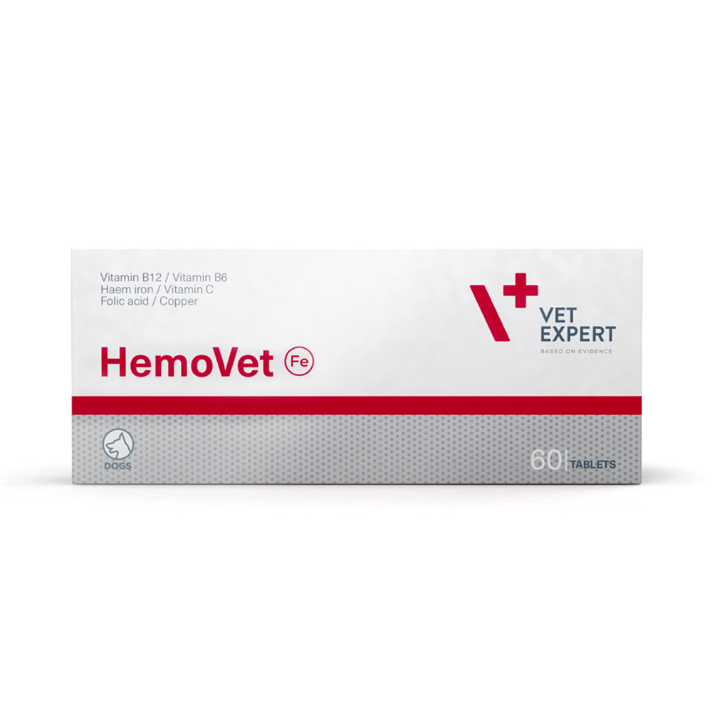 Vet Expert HemoVet Гемовет гемове залізо для собак, 60 табл., фото 1
