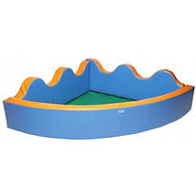 Сухий басейн без кульок кутовий дитячий ігровий манеж для дітей м'який KIDIGO "Небо 2" (2,0 х 2,0 x 0,6 м.), фото 2