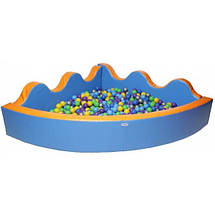 Сухий басейн без кульок кутовий дитячий ігровий манеж для дітей м'який KIDIGO "Небо 2" (2,0 х 2,0 x 0,6 м.), фото 3