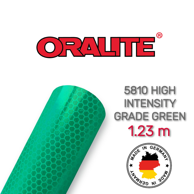 Високоінтенсивна світловідбивна зелена плівка (стільники) — ORALITE 5810 High Intensity Grade Green 1.235 м
