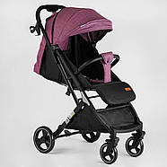 Коляска прогулькова дитяча JOY Comfort L-30201 (рама сталева + алюміній, футкарвер, підстакачник), фото 4