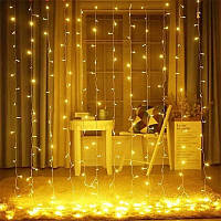 Світлодіодна гірлянда-завіса Xmas 220В з Пультом ДК 204LED 3x2м Теплий білий