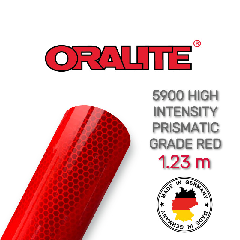 Призматична відбивна червона плівка (стільники) — ORALITE 5900 High Intensity Prismatiс Grade Red 1.235 м