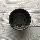 Супник з кришкою гладкий чорний D-115мм 350мл (750шт/ящ), фото 2