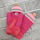 Рукавички дитячі вовняні подвійні з хутром відворот Корона 5831 S асорті 13см ПДЗ-170092, фото 4