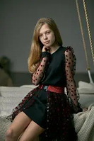 Нарядное платье для девочки KIZ Польша KAROLINKA Пудра 146, Весенне-летний