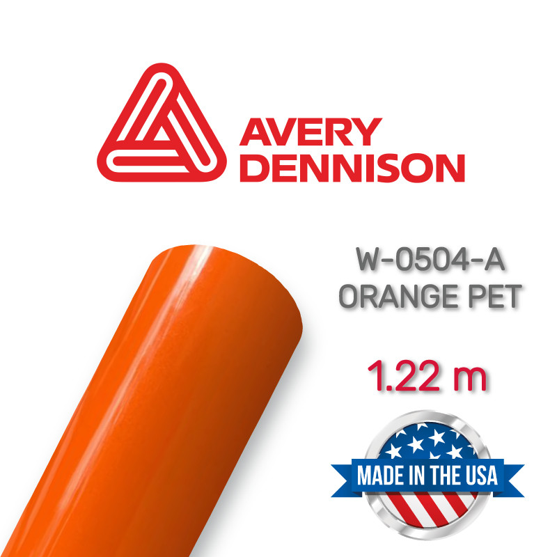 Светоотражающая оранжевая пленка Avery W-0504-A Orange PET 1.22 м - фото 1 - id-p1029740263