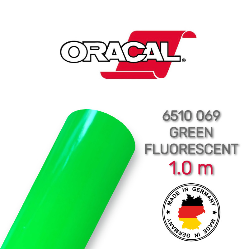 Oracal 6510 069 Green Fluorescent - Флуоресцентна плівка зеленого кольору 1 m