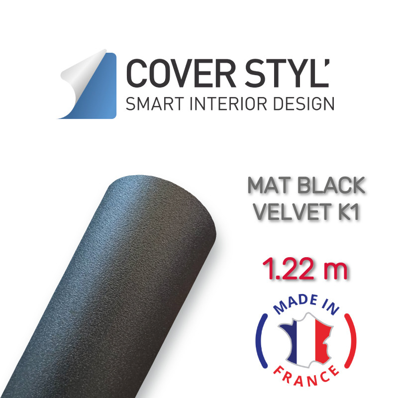 Mat Black Velvet К1 — чорна структурна матова плівка 1.22 m