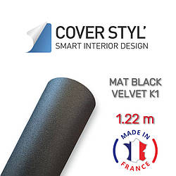 Mat Black Velvet К1 — чорна структурна матова плівка 1.22 m