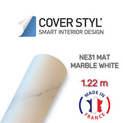 Плівка з імітацією білого мармуру Solar Screen Cover Styl NE31 Mat White Marble 1.22 m