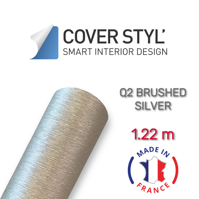 Напівматова сріблястий металік плівка - Solar Screen Cover Styl Q2 Brushed Silver 1.22 m, фото 1