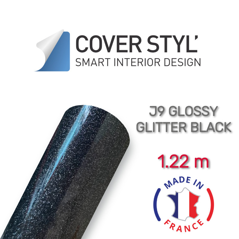 Плівка з блискітками Solar Screen Cover Styl J9 Glossy Glitter Black 1.22 m