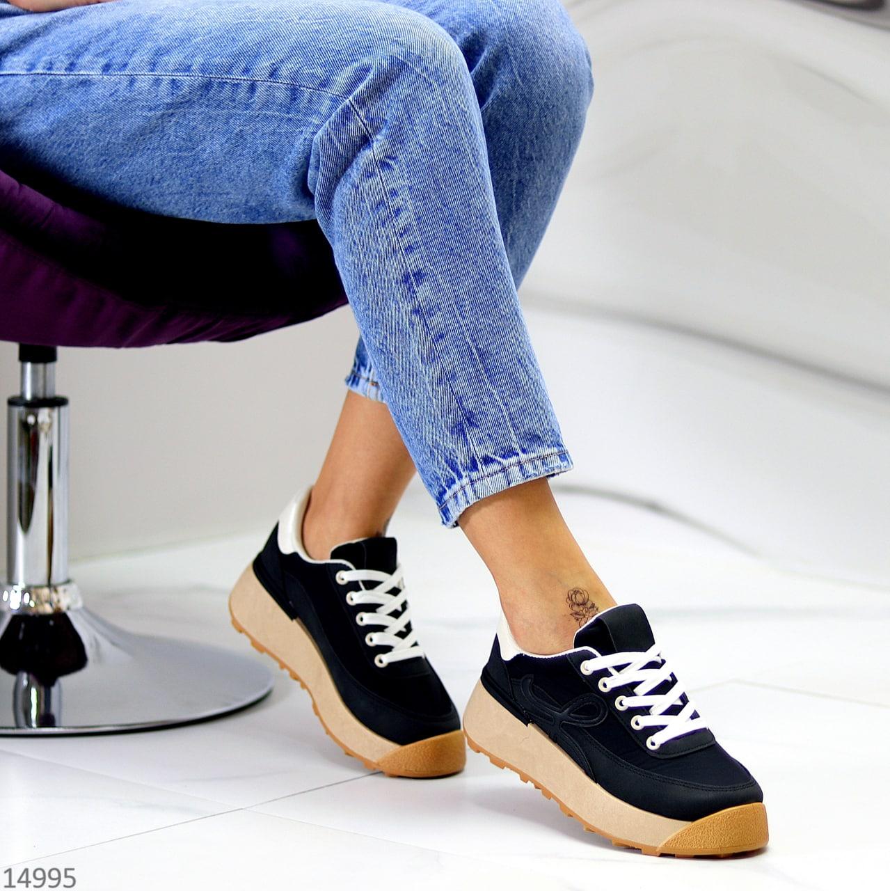 Женские текстильные черные кроссовки, модные яркие демисезонные кроссовки, купить недорого - фото 5 - id-p1664306013