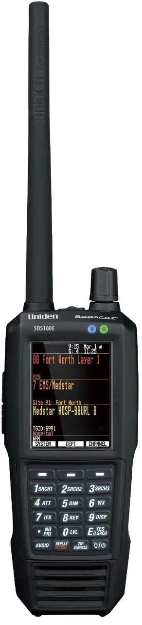 Скануючий приймач / Радіосканер Uniden Bearcat SDS100 True I/Q з DMR та посиленим акумулятором БВ