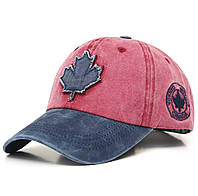 Кепка Бейсболка Canada, Maple leaf (Канада) с изогнутым козырьком Красная, Унисекс WUKE One size