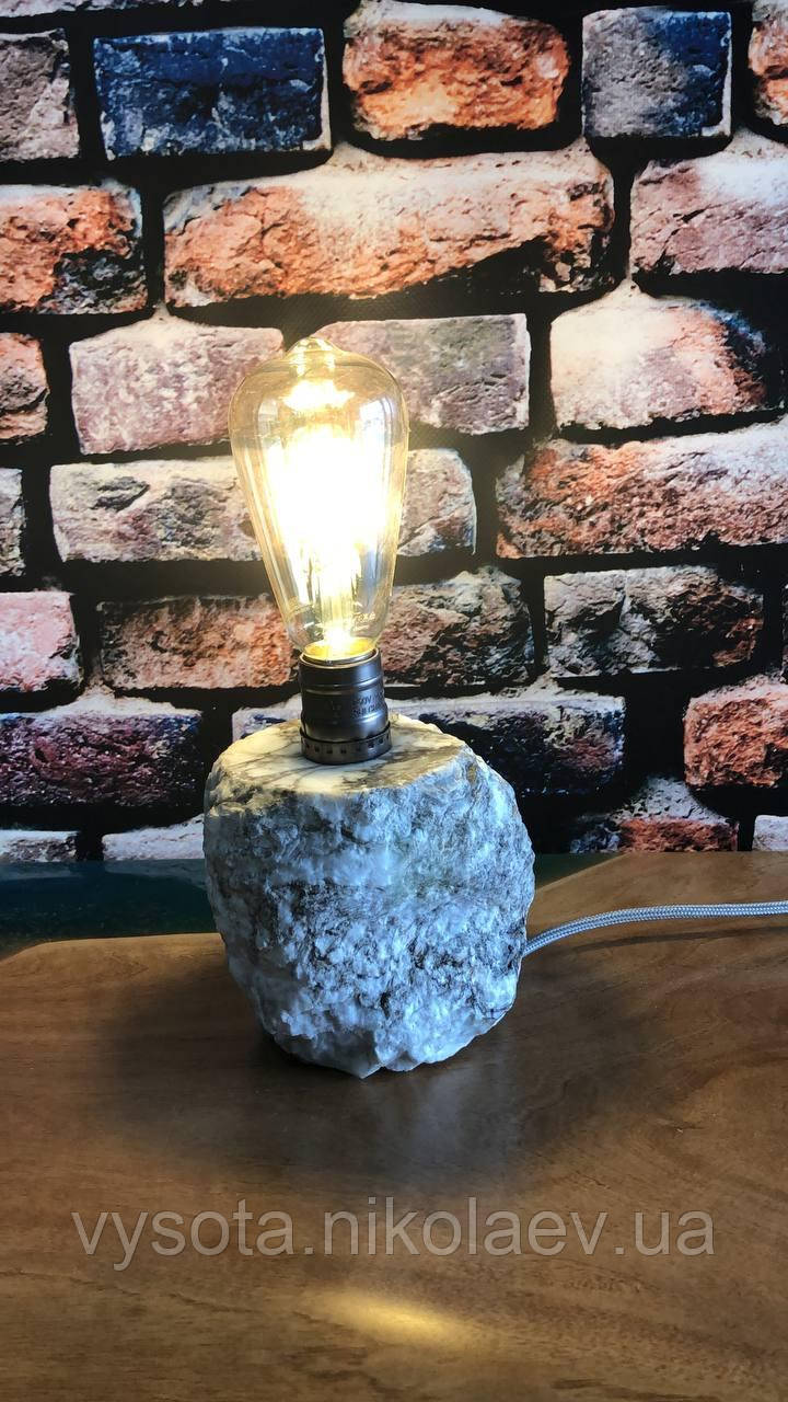 Кам'яна настільна лампа з мармуру, фото 1
