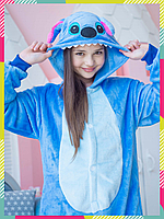 Детские кигуруми и пижамы Стич синий Kigurumirev Пижама кигуруми для девочек S, 105 - 115 см