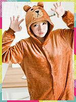 Кигуруми медведь бурый Kigurumirev Кигуруми для взрослых, Женские кигуруми и пижамы L 165 - 175 см