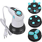 Вібромасажер антицелюлітний масажер 3 режими 4 насадки роликовий з ІК підігрівом, фото 9