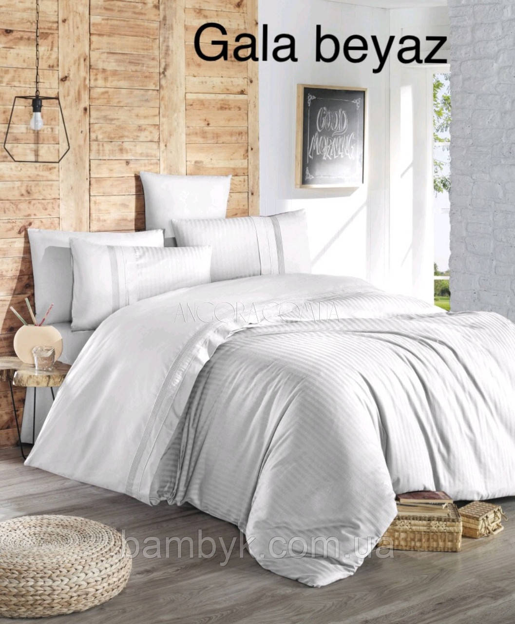 Сімейна Постільна Білизна (ранфорс deluxe) "GALA BEYAZ" Issi Home