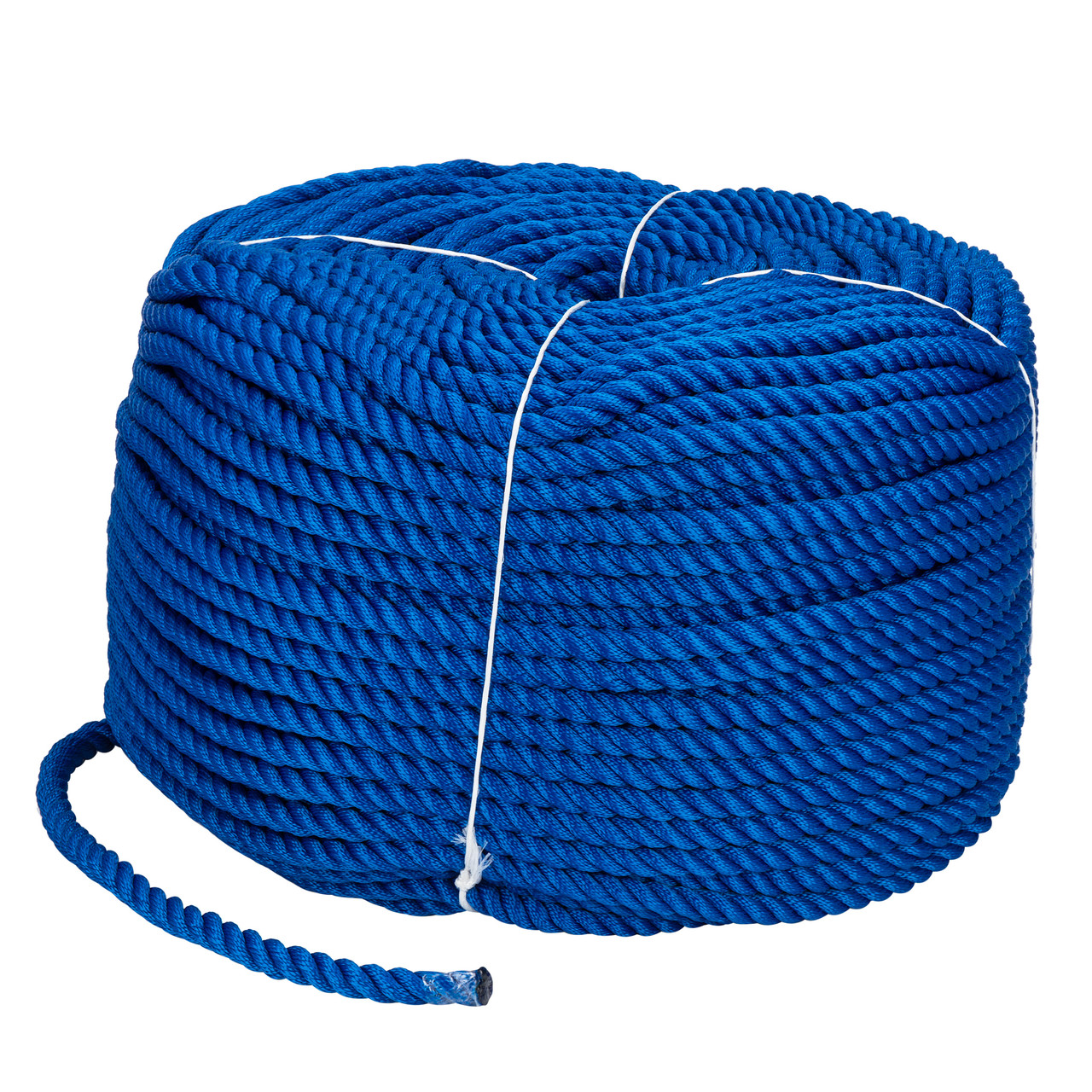 Мотузка поліестер якірна для швартування універсальна трипрядна 14 mm * 200 m синя