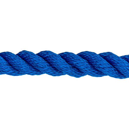 Мотузка поліестер якірна для швартування універсальна трипрядна 14 mm * 200 m синя, фото 2