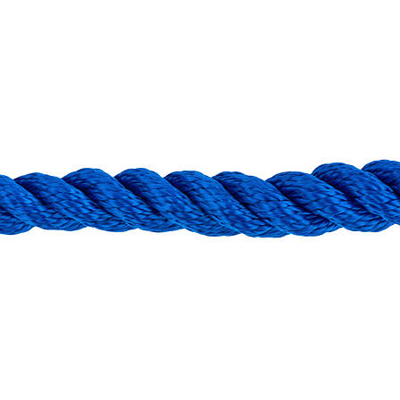Мотузка поліестер якірна для швартування універсальна трипрядна 12 mm * 200 m синя, фото 2