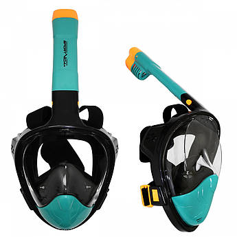 Маска для снорклінгу (плавання) SportVida SV-DN0020 Size S/M Black/Navy Blue .