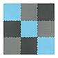 Мат-пазл (ласточкин хвіст) 4FIZJO Mat Puzzle EVA 180 x 180 x 1 cм 4FJ0156 Black/Grey/Light Blue ., фото 3