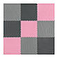 Мат-пазл (ласточкин хвіст) 4FIZJO Mat Puzzle EVA 180 x 180 x 1 cм 4FJ0157 Black/Grey/Pink ., фото 4