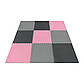 Мат-пазл (ласточкин хвіст) 4FIZJO Mat Puzzle EVA 180 x 180 x 1 cм 4FJ0157 Black/Grey/Pink ., фото 5