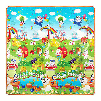 Розвиваючий дитячий килимок двосторонній 4FIZJO KIDS 180 x 180 x 1 см 4FJ0162 .
